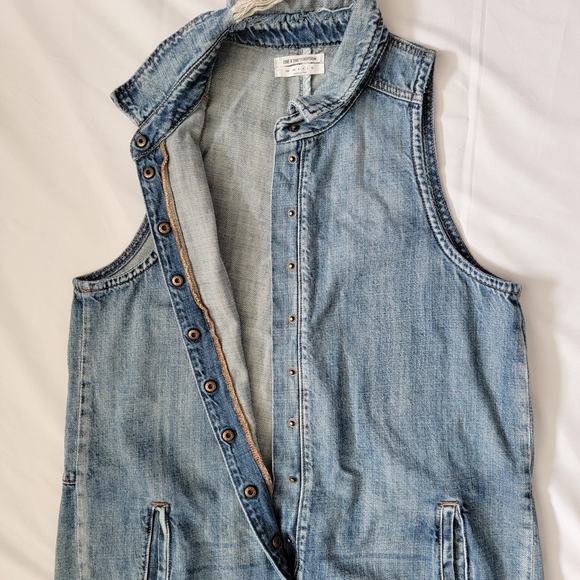 One Teaspoon Denim Braxton Playsuit Romper Sleeveless Distressed Size Medium - Picture 4 of 7